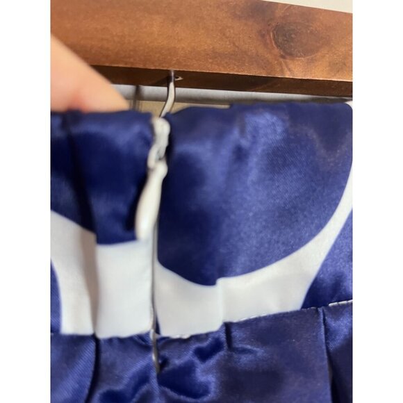 Persun Polka Dot Maxi Skirt 6 Blue Retro Old Money Classic Chic Preppy A Line - Picture 4 of 13